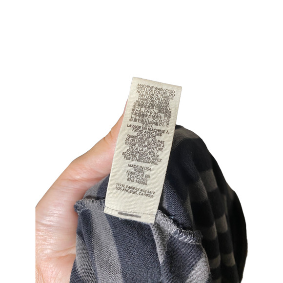 The GREAT. The Long Sleeve Knotted Henley Dress Striped sz 1 = Small - Picture 8 of 9